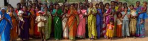 Women who received land in Andhra Pradesh, India