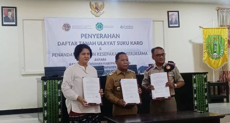 Featured image for “Suku Karo’s Ulayat Land Officially Registered, Becomes Indonesia’s First Participatory Land Administration Process”