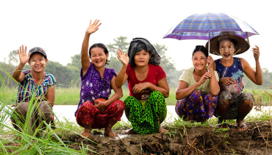 New smallholders in Yelegyi, Ayeyarwady following a Landesa-supported government land allocation to the landless.