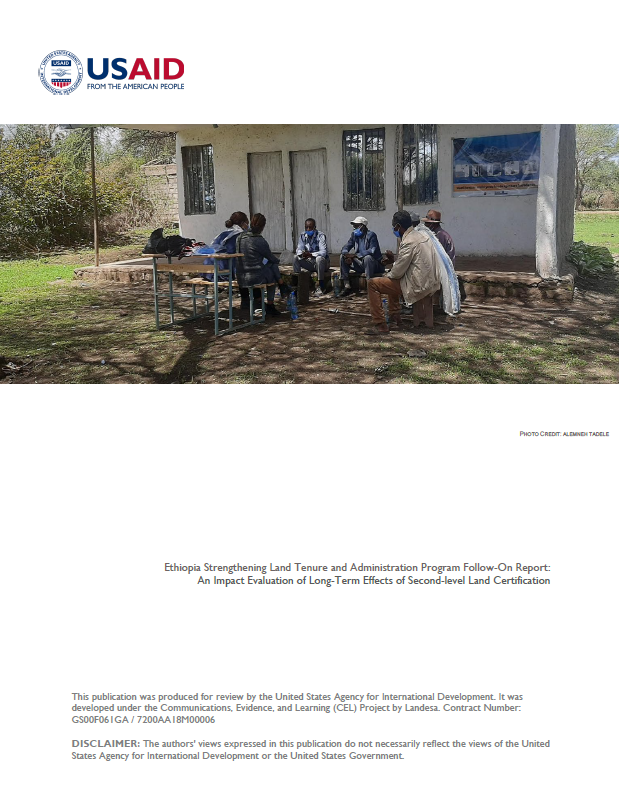 Featured image for “Ethiopia Strengthening Land Tenure and Administration Program Follow-On Report”