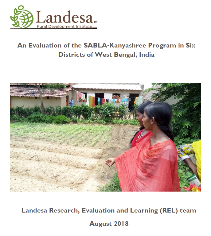 Featured image for “Evaluation of the SABLA-Kanyashree Program in Six Districts of West Bengal, India”