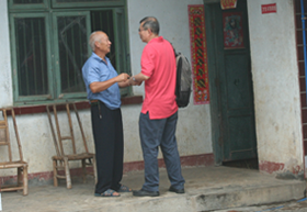 Li Ping conducts field research in Sichuan Province, China