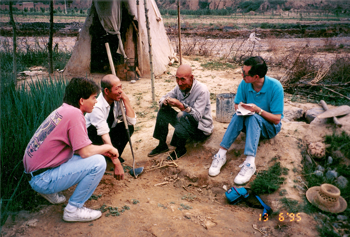 Landesa staff conducting fieldwork in China, June 1995.