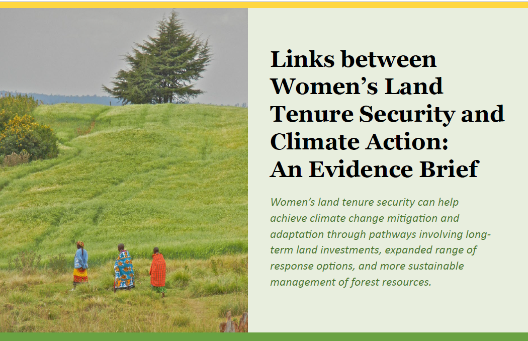 Featured image for “Links between Women’s Land Tenure Security and Climate Action: An Evidence Brief”
